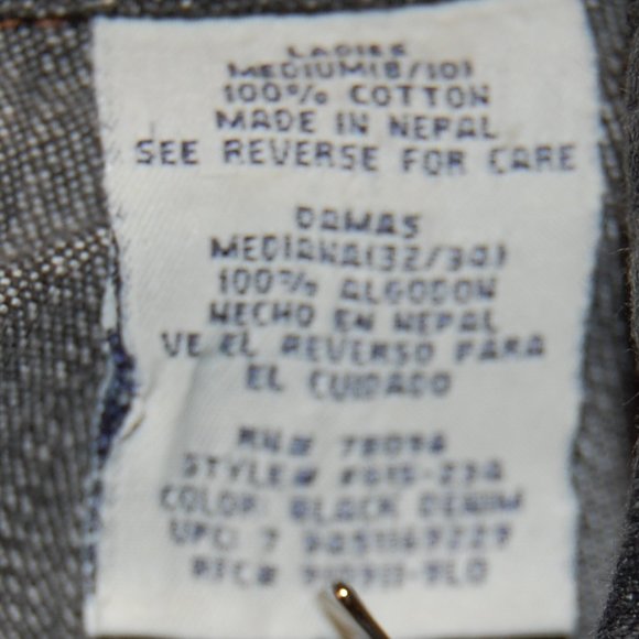 Faded Glory 1972 Women's Dark Blue Denim Zipper Front Jacket Size Large - Picture 15 of 16